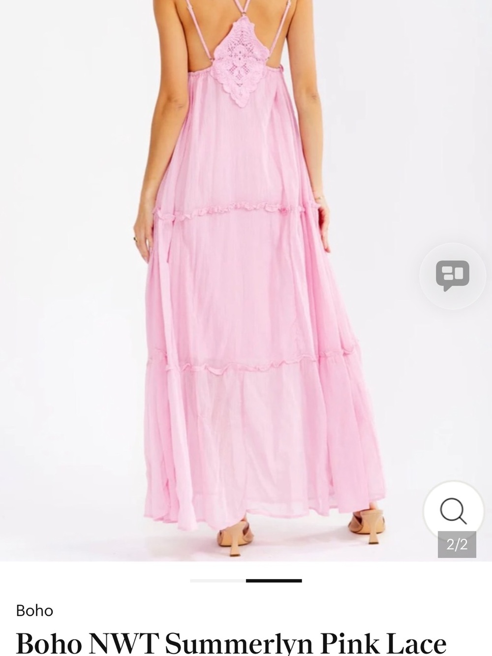 Summerlyn Pink Lace Maxi Dress